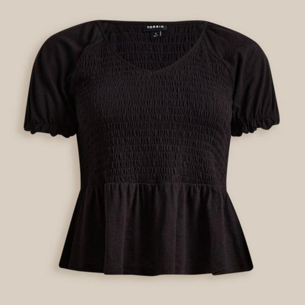 Torrid Black Spocked Top